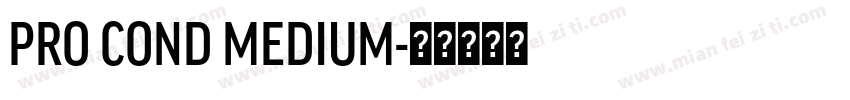 PRO COND MEDIUM字体转换